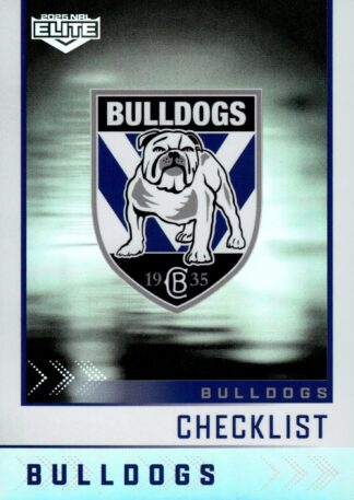 2025 NRL Elite Silver Specials - S019 Checklist Canterbury Bulldogs