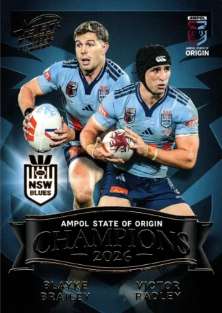 2026 Men's State Of Origin Champions - SM24 Blayke Brailey & Victor Radley New South Wales Blues