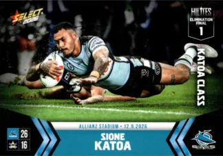 The NRL Trading Card Specialists 16 2026 NRL Hilites Finals Elimination 1 - NHE1 Sione Katoa Cronulla Sharks