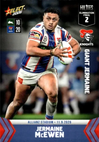 The NRL Trading Card Specialists 14 2026 NRL Hilites Finals Elimination 2 - NHE2 Jermaine McEwen Newcastle Knights