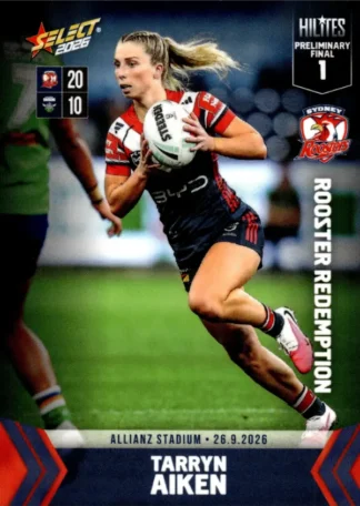 The NRL Trading Card Specialists 10 2026 NRLW Hilites Finals Preliminary 1 - NWHP1 Tarryn Aiken Sydney Roosters