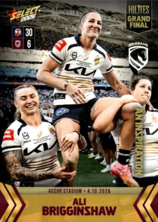 The NRL Trading Card Specialists 5 2026 NRLW Hilites Grand Final - NWHG3 Ali Brigginshaw Brisbane Broncos