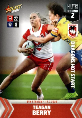 2026 NRLW Hilites Round 02 - NWH02 Teagan Berry St George Dragons