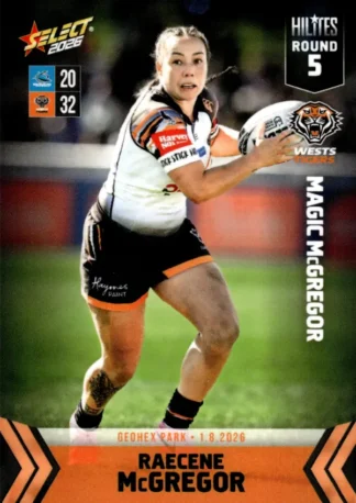 2026 NRLW Hilites Round 05 - NWH05 Raecene McGregor Wests Tigers