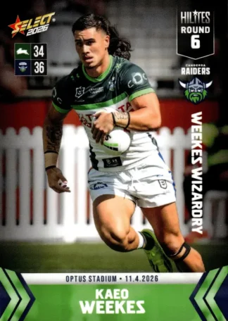 2026 NRL Hilites Round 06 - NH06 Kaeo Weekes Canberra Raiders