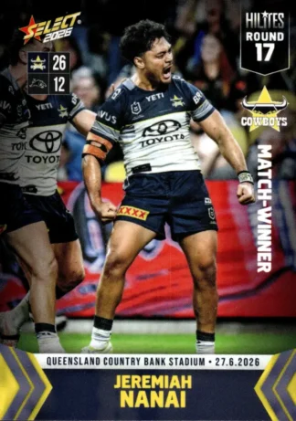 2026 NRL Hilites Round 17 - NH17 Jeremiah Nanai North QLD Cowboys