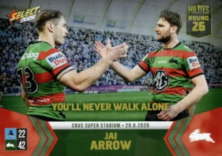 The NRL Trading Card Specialists 6 2026 NRL Hilites Round 26 - NH26 Jai Arrow South Sydney Rabbitohs