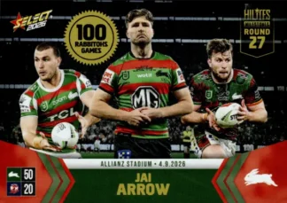 The NRL Trading Card Specialists 6 2026 NRL Hilites Round 27 - NH27 Jai Arrow South Sydney Rabbitohs