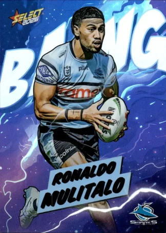 2026 NRL League Heroes Bang - B022 Ronaldo Mulitalo Cronulla Sharks