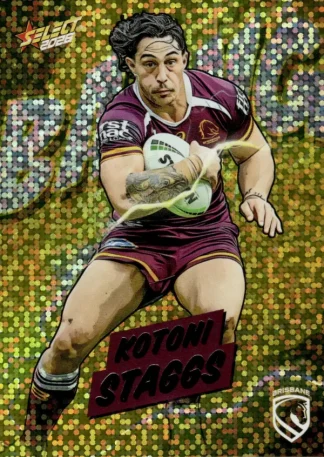 2026 NRL League Heroes Bang Gold - BG04 Kotoni Staggs Brisbane Broncos