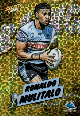 2026 NRL League Heroes Bang Gold - BG18 Ronaldo Mulitalo Cronulla Sharks