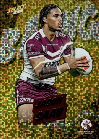 2026 NRL League Heroes Bang Gold - BG34 Jason Saab Manly Sea Eagles