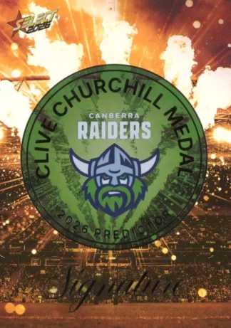 2026 NRL League Heroes Clive Churchill Predictor Gold - CPG02 Canberra Raiders