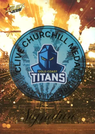 2026 NRL League Heroes Clive Churchill Predictor Gold - CPG06 Gold Coast Titans