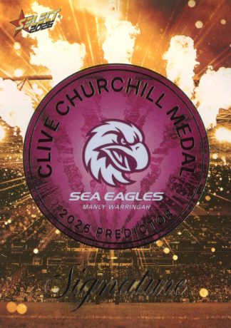 2026 NRL League Heroes Clive Churchill Predictor Gold - CPG07 Manly Sea Eagles