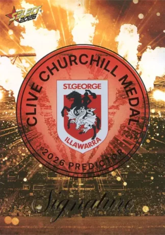 2026 NRL League Heroes Clive Churchill Predictor Gold - CPG14 St George Dragons