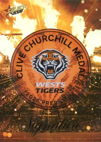 2026 NRL League Heroes Clive Churchill Predictor Gold - CPG17 Wests Tigers