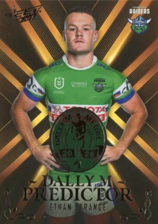 2026 NRL League Heroes Dally M Predictor Gold - DPG07 Ethan Strange Canberra Raiders