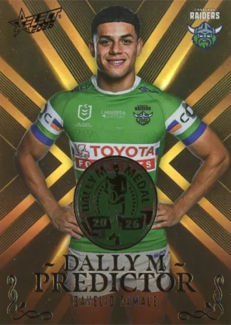 2026 NRL League Heroes Dally M Predictor Gold - DPG08 Savelio Tamale Canberra Raiders