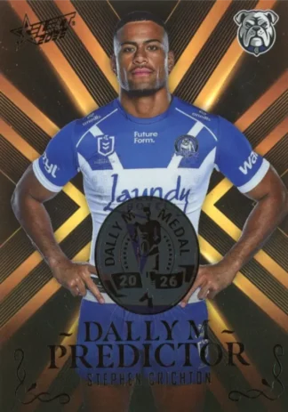 2026 NRL League Heroes Dally M Predictor Gold - DPG12 Stephen Crichton Canterbury Bulldogs
