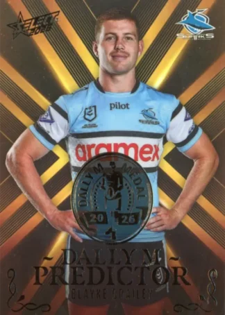 2026 NRL League Heroes Dally M Predictor Gold - DPG16 Blayke Brailey Cronulla Sharks