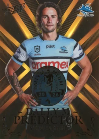 2026 NRL League Heroes Dally M Predictor Gold - DPG17 Nicholas Hynes Cronulla Sharks
