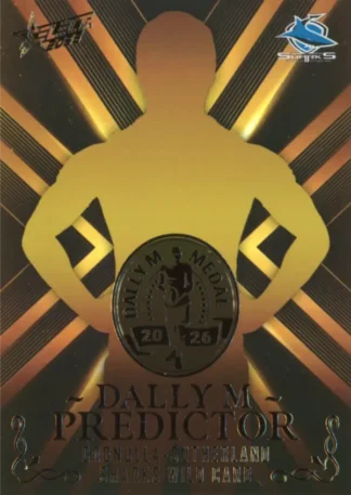 2026 NRL League Heroes Dally M Predictor Gold - DPG20 Cronulla Sharks Wildcard