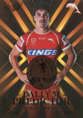 2026 NRL League Heroes Dally M Predictor Gold - DPG21 Herbie Farnworth Dolphins