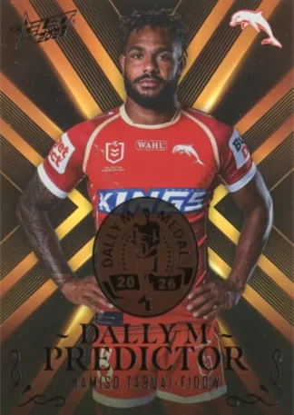 2026 NRL League Heroes Dally M Predictor Gold - DPG24 Hamiso Tabuai-Fidow Dolphins
