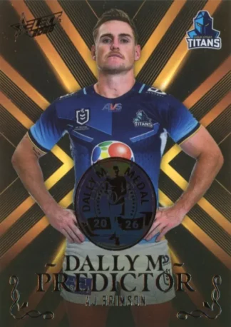 2026 NRL League Heroes Dally M Predictor Gold - DPG26 AJ Brimson Gold Coast Titans