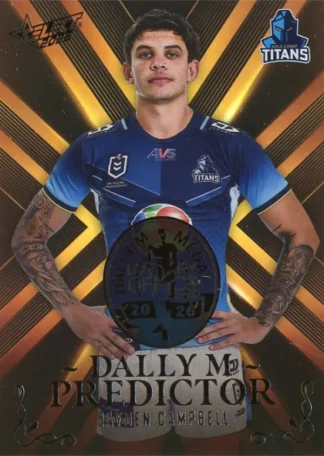 2026 NRL League Heroes Dally M Predictor Gold - DPG27 Jayden Campbell Gold Coast Titans