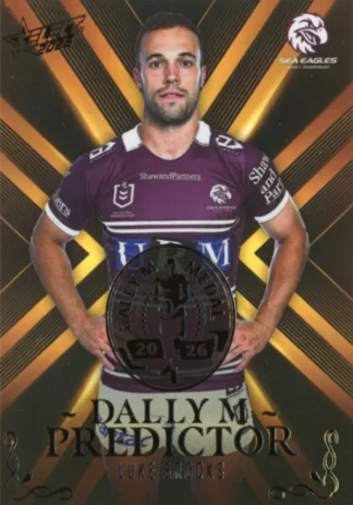 2026 NRL League Heroes Dally M Predictor Gold - DPG31 Luke Brooks Manly Sea Eagles