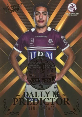 2026 NRL League Heroes Dally M Predictor Gold - DPG33 Lehi Hopoate Manly Sea Eagles