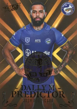 2026 NRL League Heroes Dally M Predictor Gold - DPG51 Josh Addo-Carr Parramatta Eels