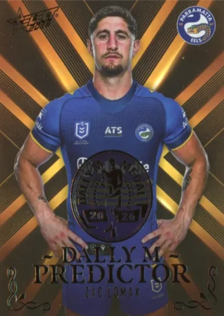 2026 NRL League Heroes Dally M Predictor Gold - DPG53 Zac Lomax Parramatta Eels