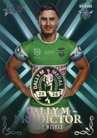 2026 NRL League Heroes Dally M Predictor Platinum - DPP05 Kaeo Weekes Canberra Raiders