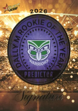 2026 NRL League Heroes Dally M Rookie Predictor Gold - RPG16 Warriors