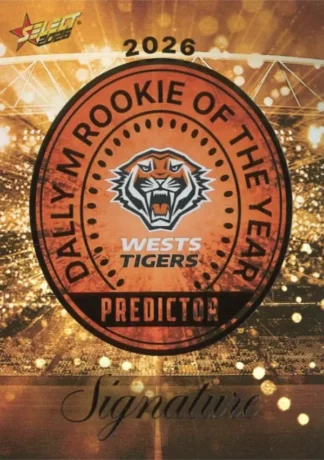 2026 NRL League Heroes Dally M Rookie Predictor Gold - RPG17 Wests Tigers