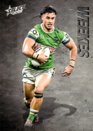 2026 NRL League Heroes Etched - E017 Kaeo Weekes Canberra Raiders