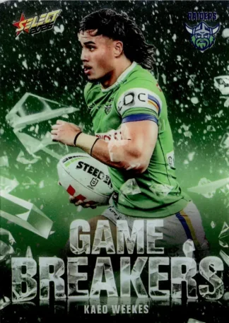 2026 NRL League Heroes Game Breakers - GB015 Kaeo Weekes Canberra Raiders