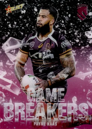2026 NRL League Heroes Game Breakers Pink - GBP01 Payne Haas Brisbane Broncos