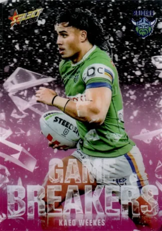 2026 NRL League Heroes Game Breakers Pink - GBP07 Kaeo Weekes Canberra Raiders