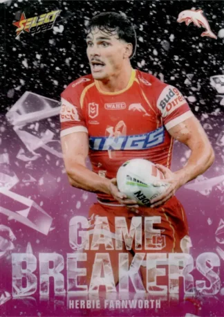 2026 NRL League Heroes Game Breakers Pink - GBP17 Herbie Farnworth Dolphins