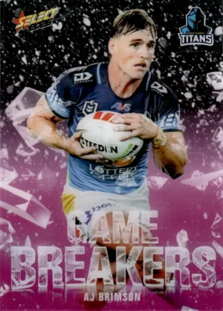 2026 NRL League Heroes Game Breakers Pink - GBP21 AJ Brimson Gold Coast Titans