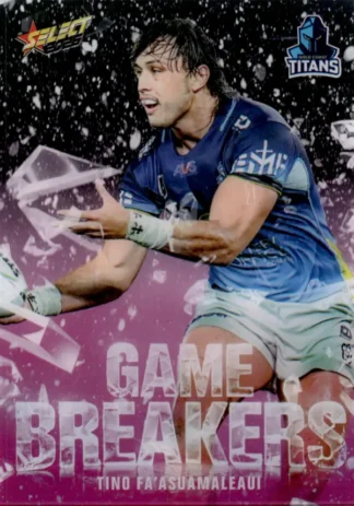 2026 NRL League Heroes Game Breakers Pink - GBP22 Tino Fa'asuamaleaui Gold Coast Titans