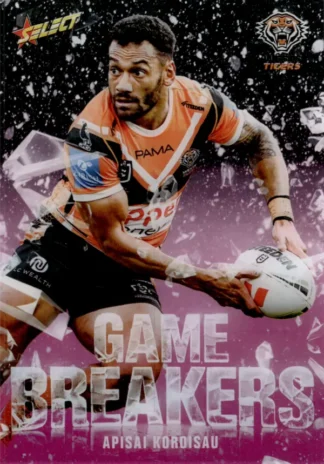 2026 NRL League Heroes Game Breakers Pink - GBP65 Apisai Koroisau Wests Tigers