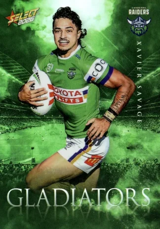 2026 NRL League Heroes Gladiators - G012 Xavier Savage Canberra Raiders