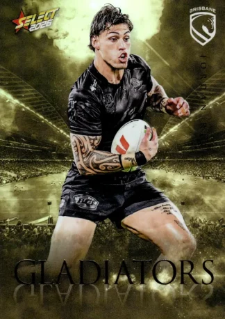 2026 NRL League Heroes Gladiators Gold - GG005 Jordan Riki Brisbane Broncos