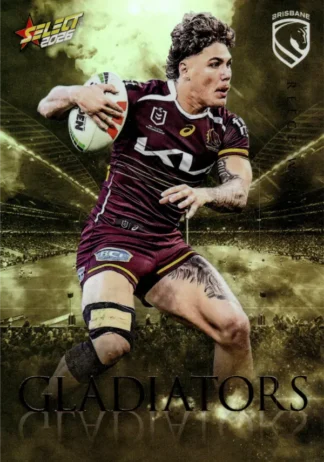 2026 NRL League Heroes Gladiators Gold - GG006 Reece Walsh Brisbane Broncos