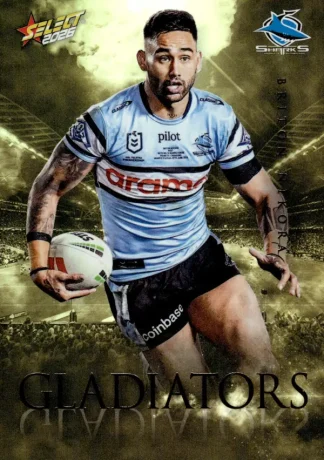 2026 NRL League Heroes Gladiators Gold - GG024 Briton Nikora Cronulla Sharks